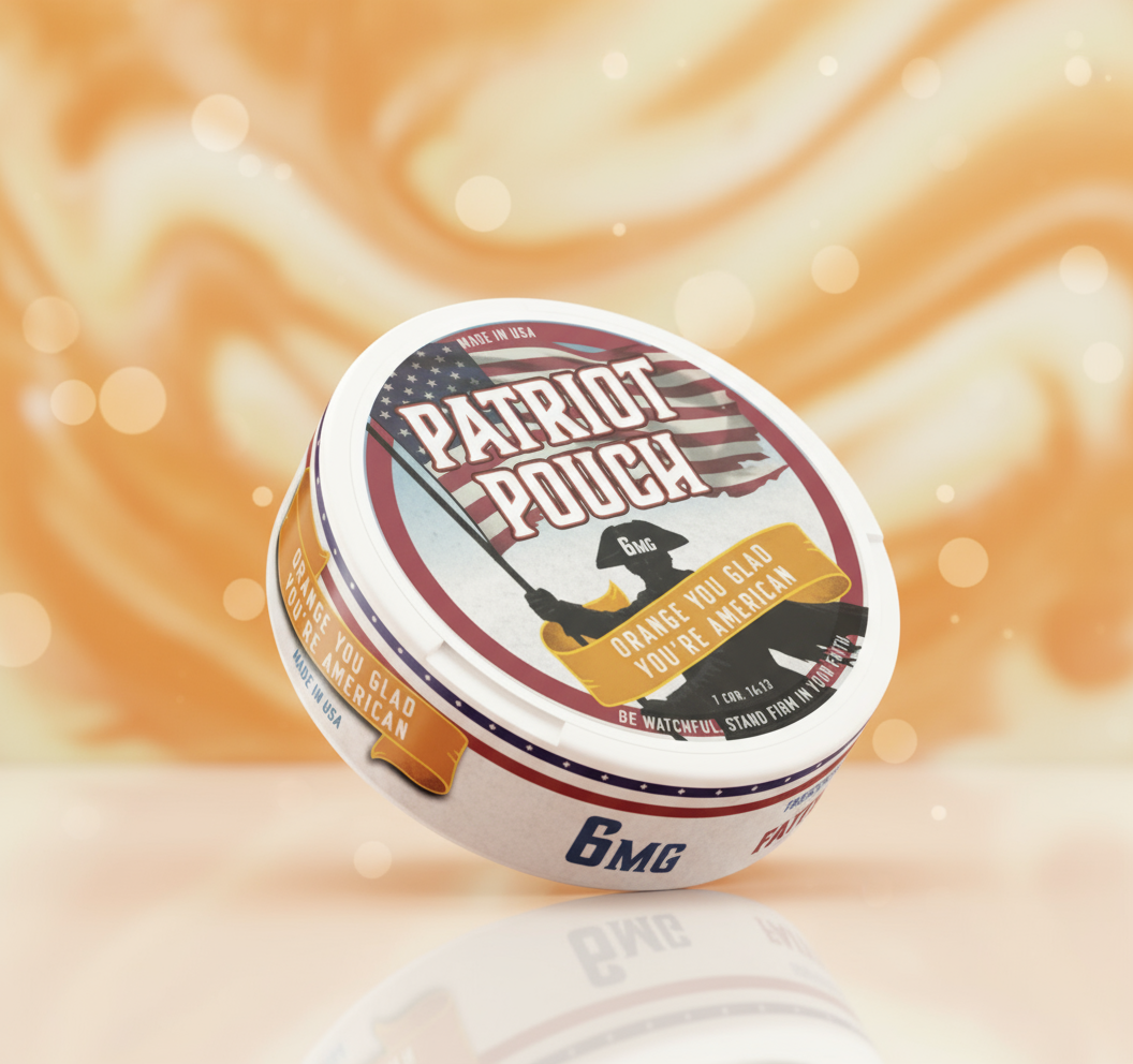 Orange You Glad You're American with Orange Cream Background